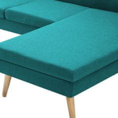 Greatstore Rohová sedačka s textilním čalouněním 186 x 136 x 79 cm zelená