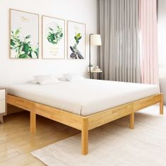 Vidaxl Rám postele masivní dubové dřevo 200 x 200 cm