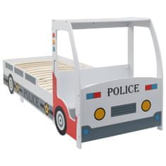 Vidaxl Dětská postel policejní auto s matrací 90 x 200 cm 7 zón H2