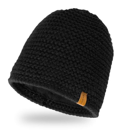 NANDY Dámská hřejivá fleecová čepice v černém barvě