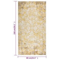 shumee Venkovní koberec hladce tkaný 80 x 150 cm žlutý