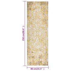 Vidaxl Venkovní koberec hladce tkaný 80 x 250 cm žlutý
