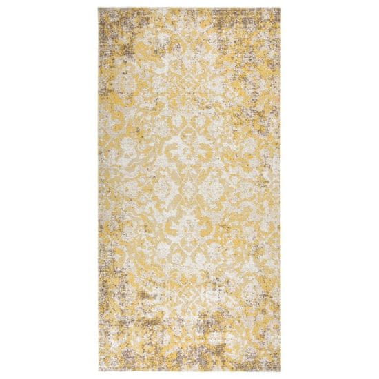 Greatstore Venkovní koberec hladce tkaný 100 x 200 cm žlutý