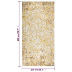 Vidaxl Venkovní koberec hladce tkaný 100 x 200 cm žlutý