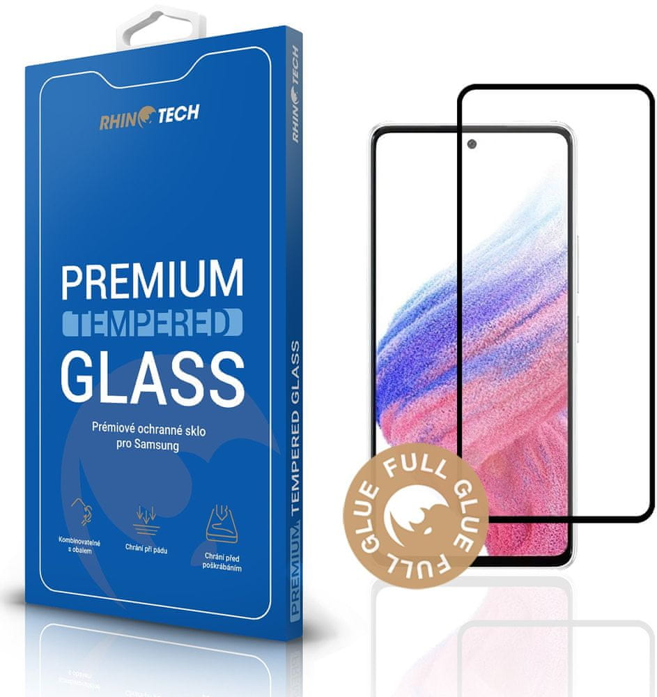 RhinoTech Tvrzené ochranné 2.5D sklo pro Samsung Galaxy A53 5G (Full Glue) RT238