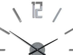 ModernClock 3D nalepovací hodiny Carlo šedé