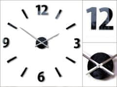 ModernClock 3D nalepovací hodiny Klaus černé
