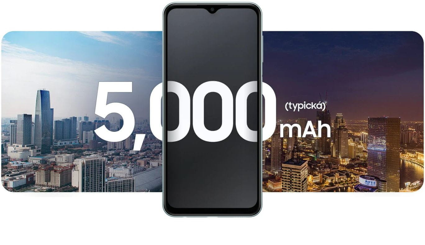 Samsung Galaxy M23 5G, telefon chytrý výkonný telefon smarphone HD+ rozlišení 120Hz obnovovací frekvence výkonný smartphone Qualcomm Snapdragon 5G připojení nejrychlejší připojení nejrychlejší síť 5G datové připojení bleskový internet
