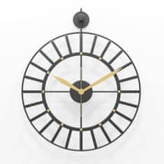 Designové nástěnné hodiny Rustical 50cm black