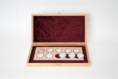 INTEREST luxusní dřevěná etue na 10ks pamětních mincí 500 Kč.