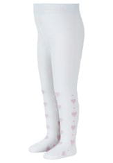 Sterntaler punčocháče s obrázky bílé,srdíčka 8602200, 68