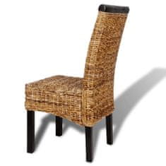 shumee Jídelní židle 2 ks abaka a masivní mangovníkové dřevo