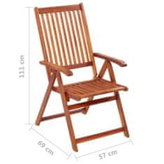 Petromila Skládací zahradní židle 4 ks masivní akáciové dřevo