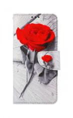 TopQ Pouzdro Vivo Y20s knížkové Červená růže 71281