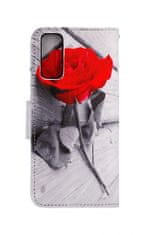 TopQ Pouzdro Vivo Y20s knížkové Červená růže 71281