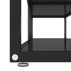 Greatstore TV stolek černý 160 x 40 x 40,5 cm tvrzené sklo