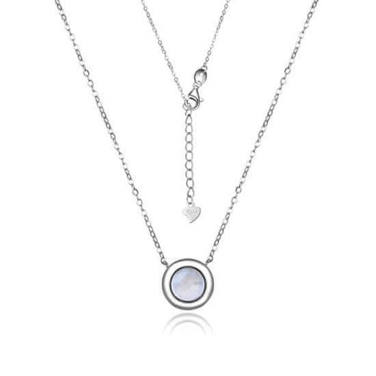 MOISS Elegantní stříbrný náhrdelník s perletí N0000522