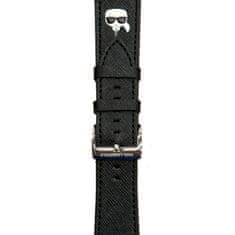 Karl Lagerfeld Ikonik Saffiano řemínek, černý 40mm