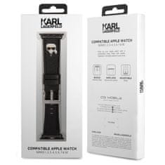 Karl Lagerfeld Ikonik PU leather řemínek pro Apple Watch 42/45mm, černý 40mm