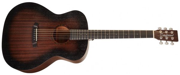 krásná přírodní akustická kytara Tanglewood TWCR o se standardní menzurou běžné hraní výuka na kytaru matná povrchová úprava otevřené mechaniky vrstvené tělo retro blues kytara