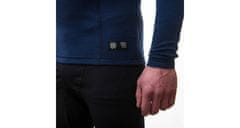 Sensor MERINO DF pánské triko dl.rukáv zip deep blue XL