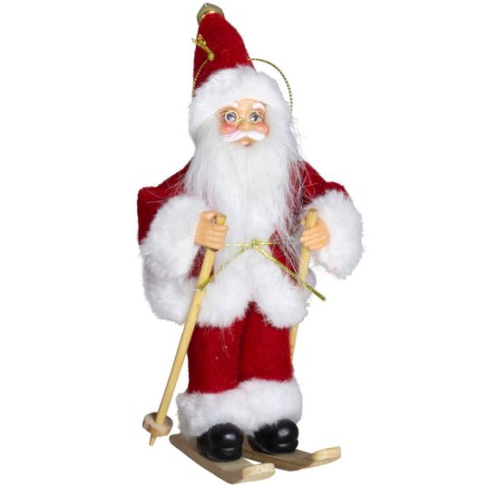 Dům Vánoc Ozdoba na stromeček Santa malý na lyžích 18 cm