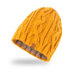 NANDY Dámská hřejivá fleecová čepice ve žluté barvě