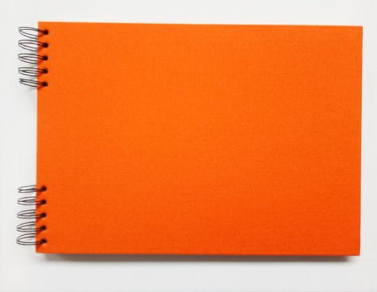 Delux Album - Oranžová A4 - černé listy