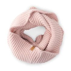 NANDY Dámský zimní set Čepice + Rukavice + Tunelový šátek - růžový