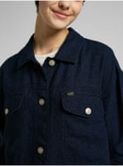 Lee Tmavě modrý dámský džínový košilový lehký kabát Lee M