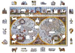 Wooden city Dřevěné puzzle Antická mapa Nova Terrarum 2v1, 505 dílků EKO