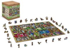 Wooden city Dřevěné puzzle Knihovna 2v1, 1010 dílků EKO