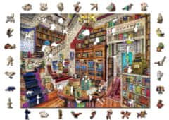 Wooden city Dřevěné puzzle Přání v knihkupectví 2v1, 1010 dílků EKO