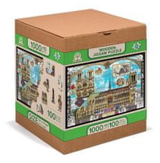 Wooden city Dřevěné puzzle Katedrála Notre-Dame 2v1, 1010 dílků EKO