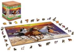 Wooden city Dřevěné puzzle Divocí koně na pláži 2v1, 1010 dílků EKO