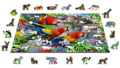 Wooden city Dřevěné puzzle Ostrov papoušků 2v1, 505 dílků EKO