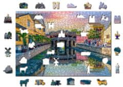 Wooden city Dřevěné puzzle Japonský most ve městě Hoi An, Vietnam 2v1, 505 dílků EKO