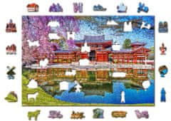 Wooden city Dřevěné puzzle Chrám Byodo-in, Kjóto, Japonsko 2v1, 505 dílků EKO