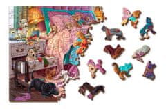 Wooden city Dřevěné puzzle Nezbená štěňata 2v1, 505 dílků EKO