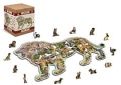 Wooden city Dřevěné puzzle Řvoucí lev 250 dílků EKO