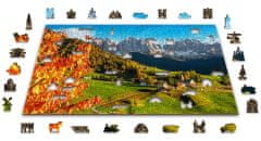 Wooden city Dřevěné puzzle Santa Maddalena, Dolomity, Itálie 2v1, 1010 dílků EKO