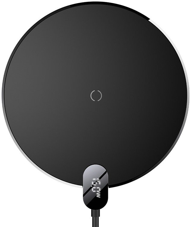 BASEUS bezdrátová nabíječka Digital LED Gen 2 15W CCED000001, černá