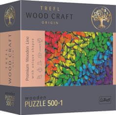 Trefl Wood Craft Origin puzzle Duhoví motýli 501 dílků
