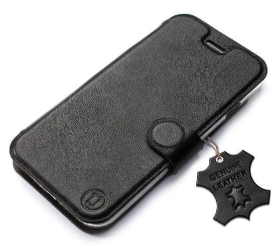 Mobiwear Kožené flip pouzdro na mobil Motorola Edge 30 Ultra - Černé - L_BLS