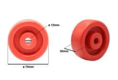 SEFIS plastové kolečko Ø70mm červené