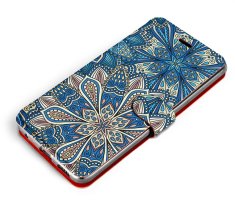 Mobiwear Flip pouzdro na mobil Vivo Y76 5G - V108P Modré mandala květy