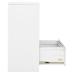 Greatstore Kancelářská skříň bílá 90 x 46 x 103 cm ocel