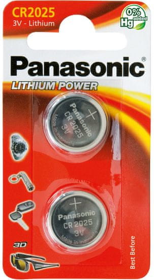 Panasonic baterie CR-2025 2BP Li
