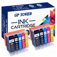 GP TONER 10x Kompatiblní inkoust pro Canon PGI-525XL CLI-526XL Pixma iP4820 iP4870 MG5120 MG8170 MX895 sada