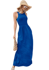 Venus Dámské dlouhé,letní šaty světle modré XXL